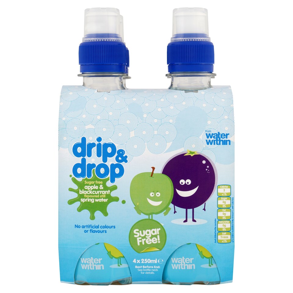 Drip & Drop Still Apple & Black 4X250ml