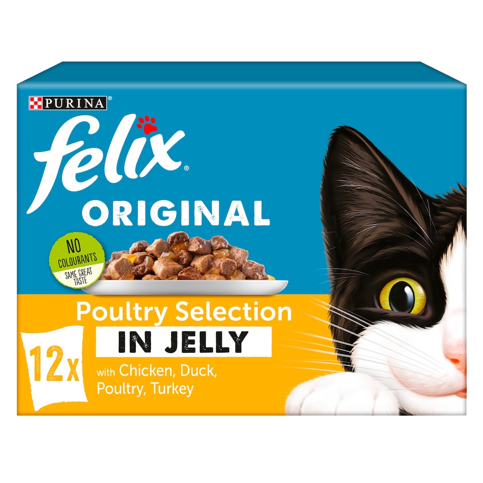 image 1 of Felix Cat Food Poultry Selection In Jelly 12x100G