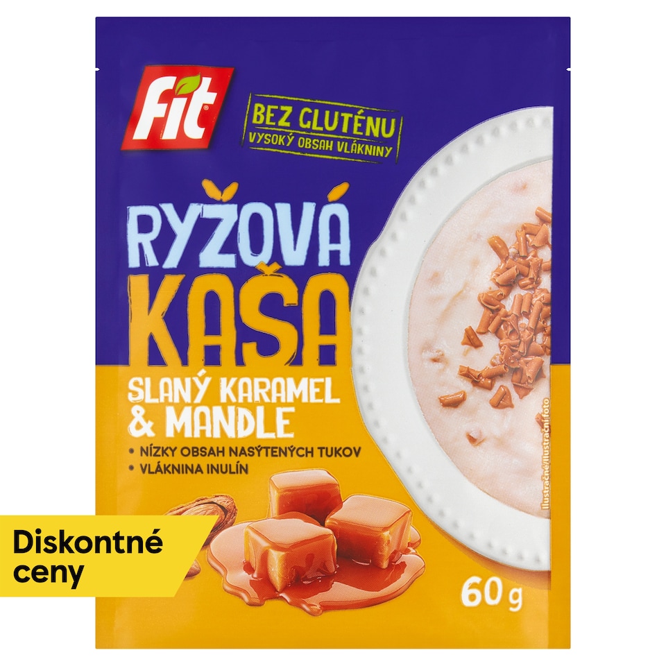 obrázok 1 z Fit Ryžová kaša slaný karamel & mandle 60 g