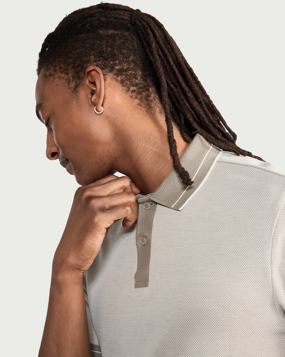 image 1 of F&F Modal Rich Textured Polo Shirt in Cream