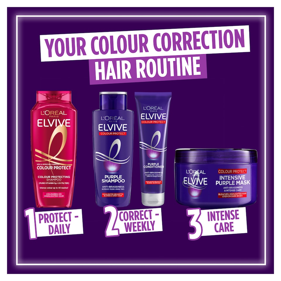 image 1 of L'Oreal Elvive Colour Protect Purple Conditioner 150Ml