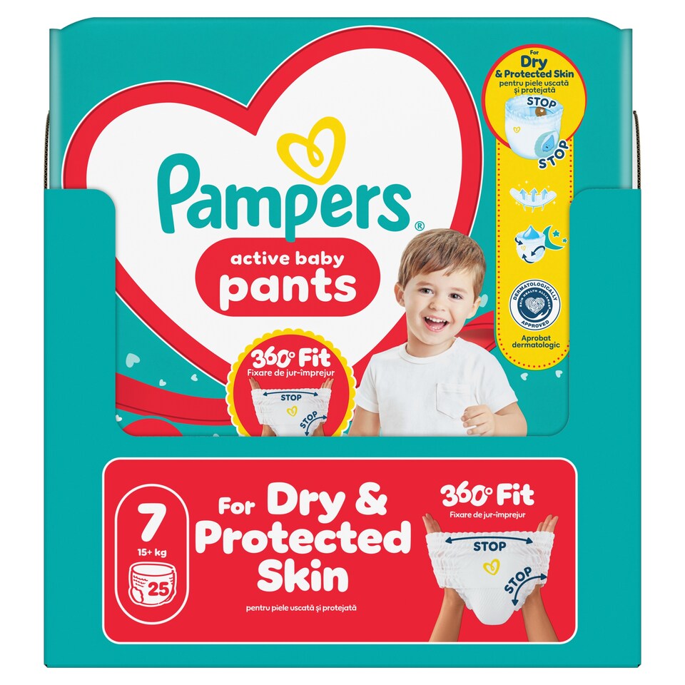 obrázok 1 z Pampers Active Baby Plienkové Nohavičky Veľkosť 7, 25 Plienok, 15kg+