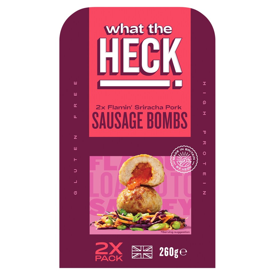 What the Heck 2 Pork & Sriracha Sausage Bombs 260g