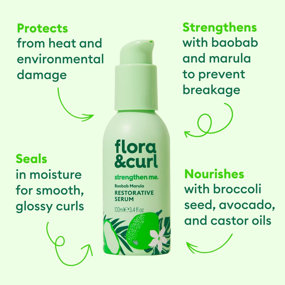 image 1 of Flora & Curl Baobab Marula Restorative Serum 100ml