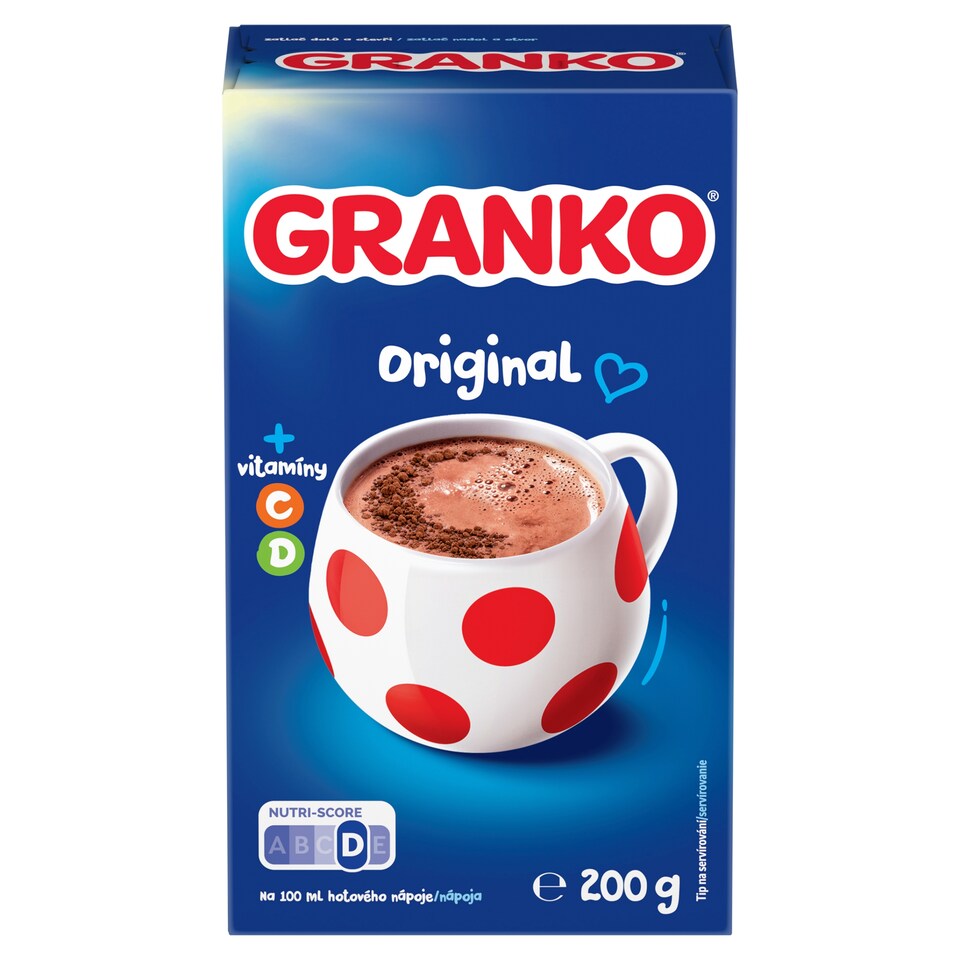 obrázok 1 z GRANKO Original instantný kakaový nápoj s vitamínmi C a D 200 g