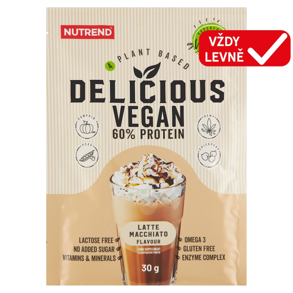 image 1 of Nutrend Delicious Vegan Protein Latte Macchiato Flavour 30g