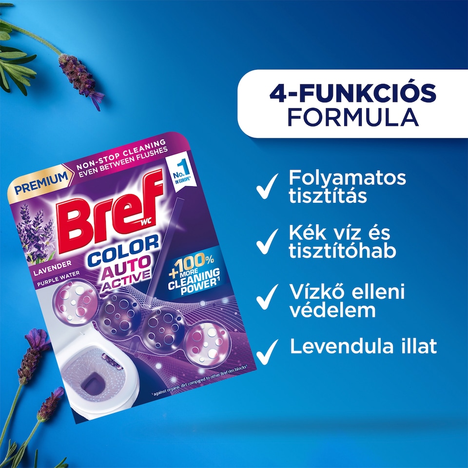 Bref Color Auto Active Lavender WC-frissítő 2 x 50 g  1. kép