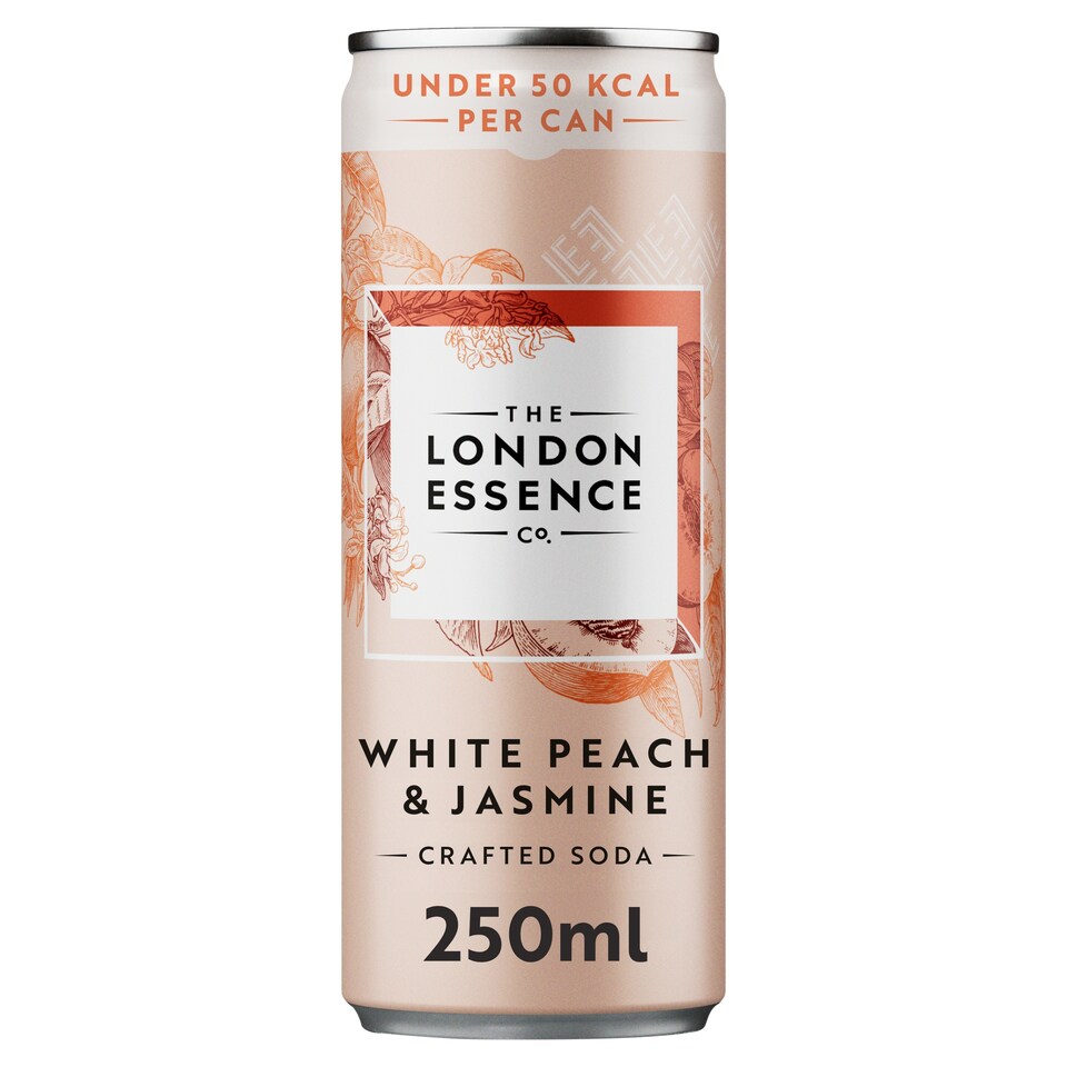 image 1 of The London Essence Co. Crafted Soda - White Peach & Jasmine 250ml