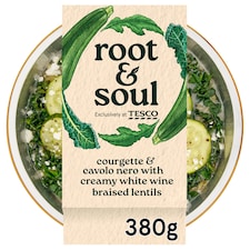 Root & Soul Courgette & cavolo nero with creamy white wine braised lentils 380g