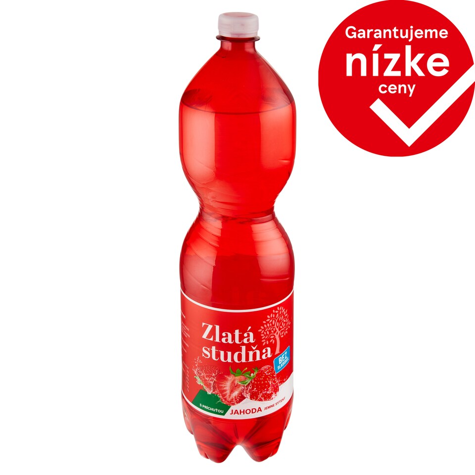 Zlatá Studňa S príchuťou jahoda jemne sýtený 1,5 l