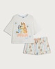 image 4 of Bluey Pure Cotton Mum Print Pyjama Set in Multi Blue