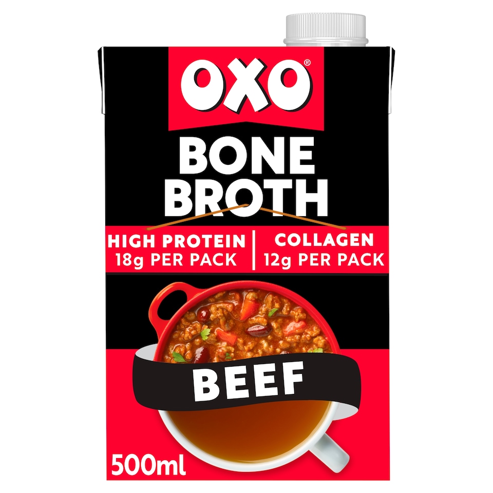 Oxo Beef Bone Broth High Protein & Collagen 500ml