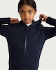 image 2 of F&F School Girls Cotton Rich Zip Up Hoodie in Navy