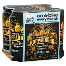 Kopparberg Mixed Fruit Tropical Alcohol Free 4X330ml