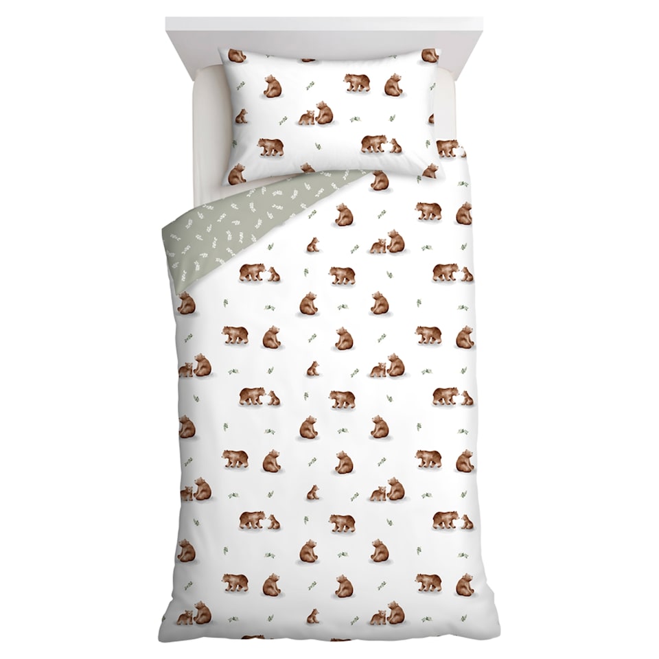 F&F Home Bear Brushed Duvet Set Single