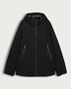 image 4 of 9 Peaks Hooded Zip Up Waterproof Jacket in Black