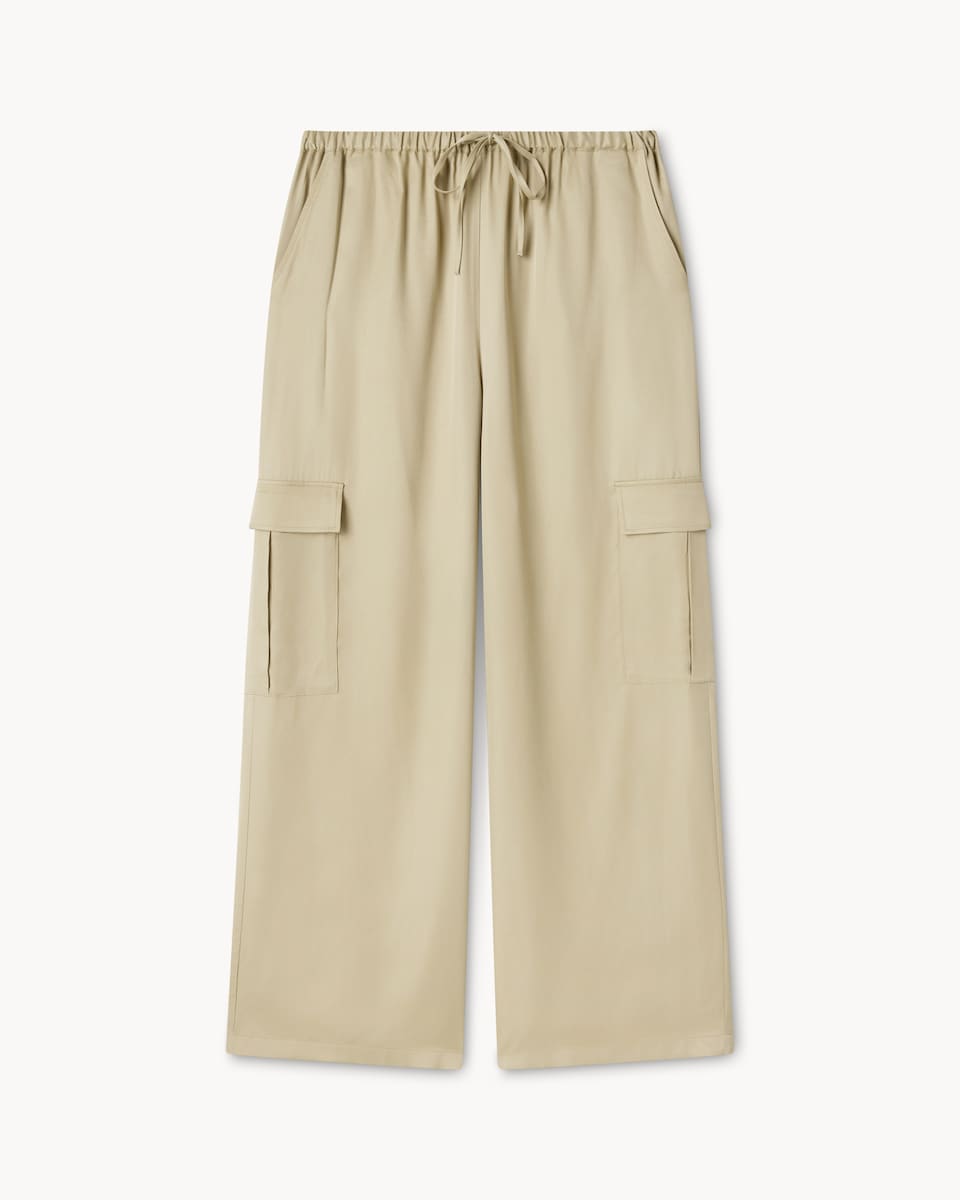 image 1 of F&F Cargo Wide Leg Trousers in Stone