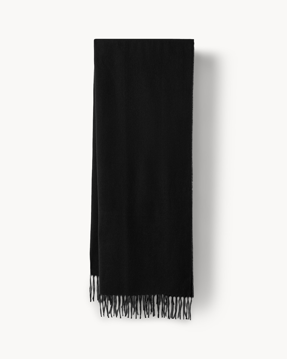 image 1 of F&F Fringed Scarf in Black