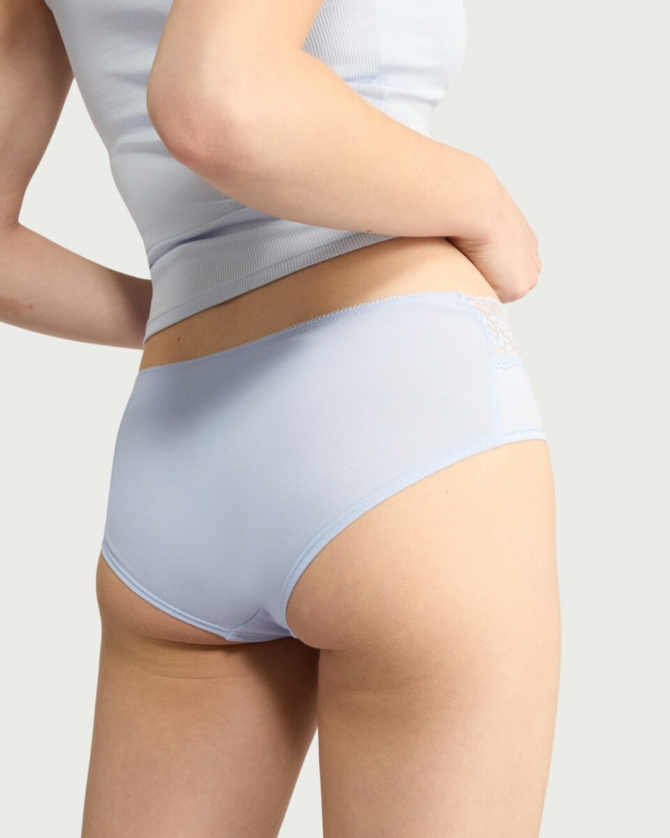 image 1 of F&F 5-Pack Cotton Rich Lace Trim Shorts in Multi