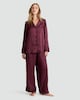 image 2 of F&F CoolEase™ Satin Stripe Print Shirt and Trousers Pyjamas in Purple