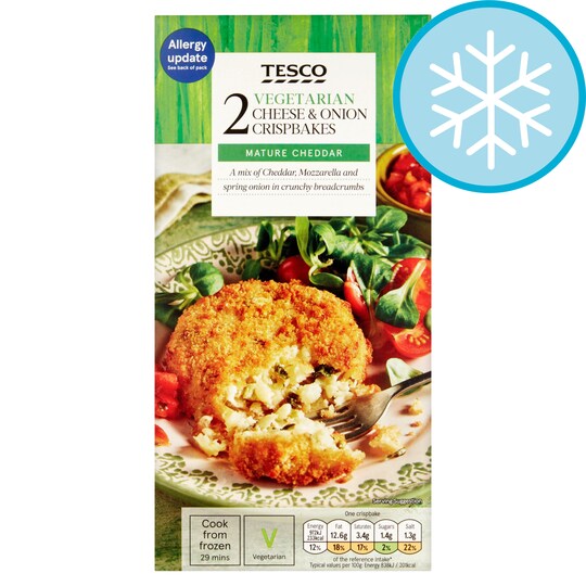 Tesco 2 Vegetarian Cheese & Onion Crisp Bakes 240G Tesco Groceries