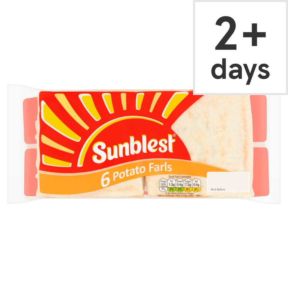 Sunblest Potato Farls 6 Pack