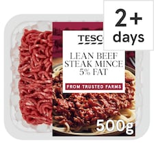 Tesco Lean Beef Steak Mince 5% Fat 500g