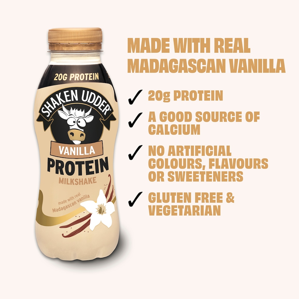 image 1 of Shaken Udder Vanilla Protein Milkshake 330ml