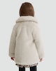 image 3 of F&F Girls Faux Fur Coat in Cream