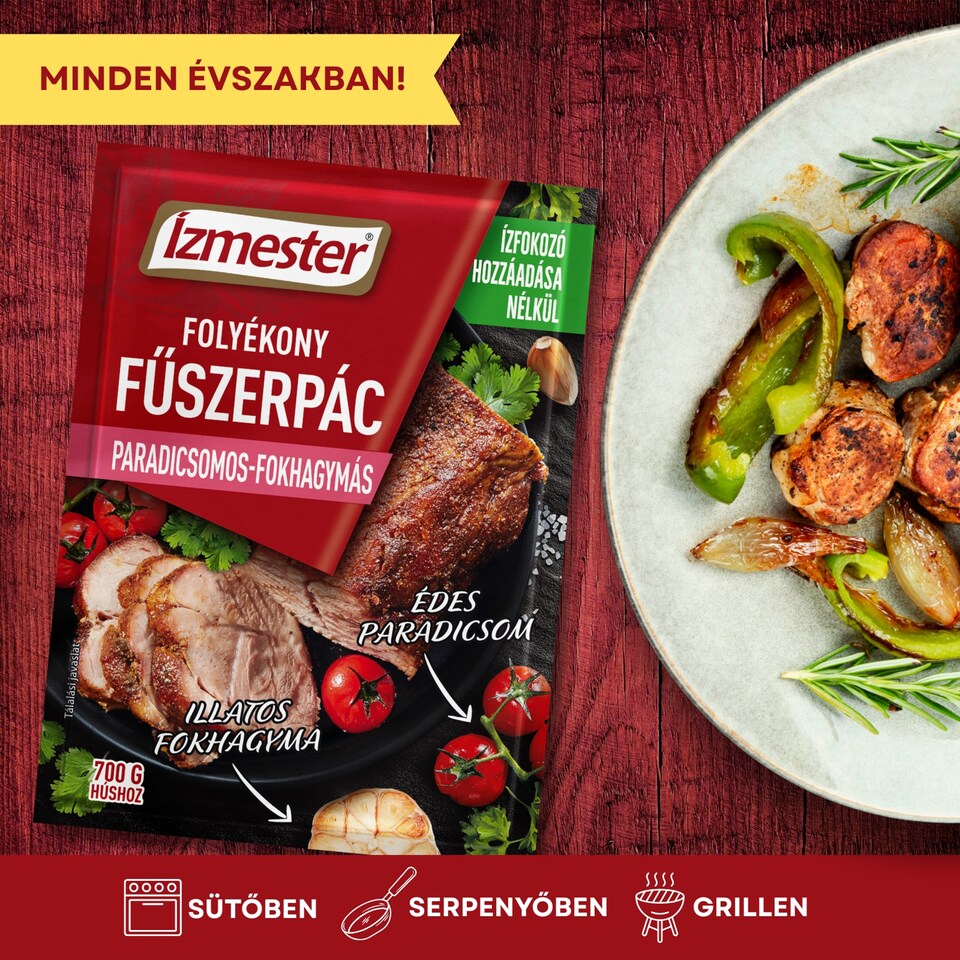 Ízmester paradicsomos-fokhagymás folyékony fűszerpác 80 ml  1. kép