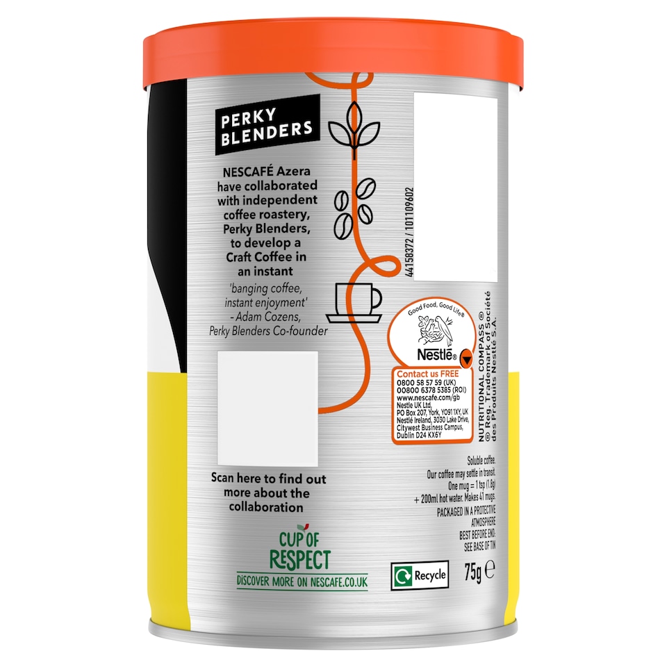 image 1 of Nescafe Azera Perky Blenders Craft Instant Coffee 75g