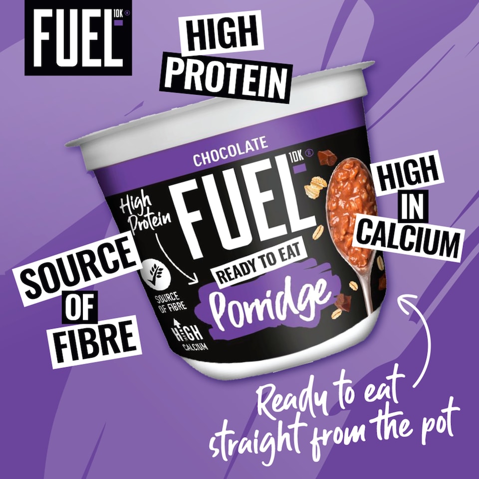 image 1 of FUEL10K Ready to Eat Protein Porridge Oat Cereal Pot Chocolate 210g 