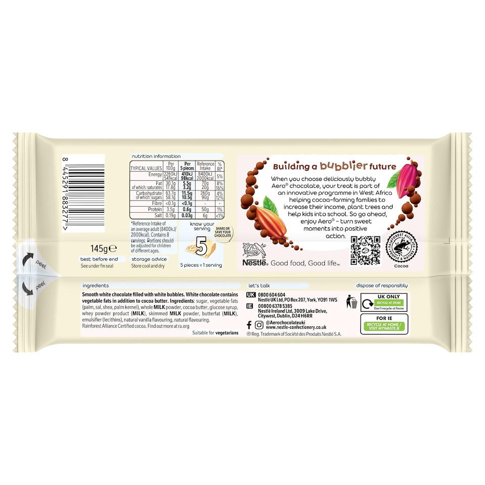 image 1 of Aero Milkybar White Chocolate 145g