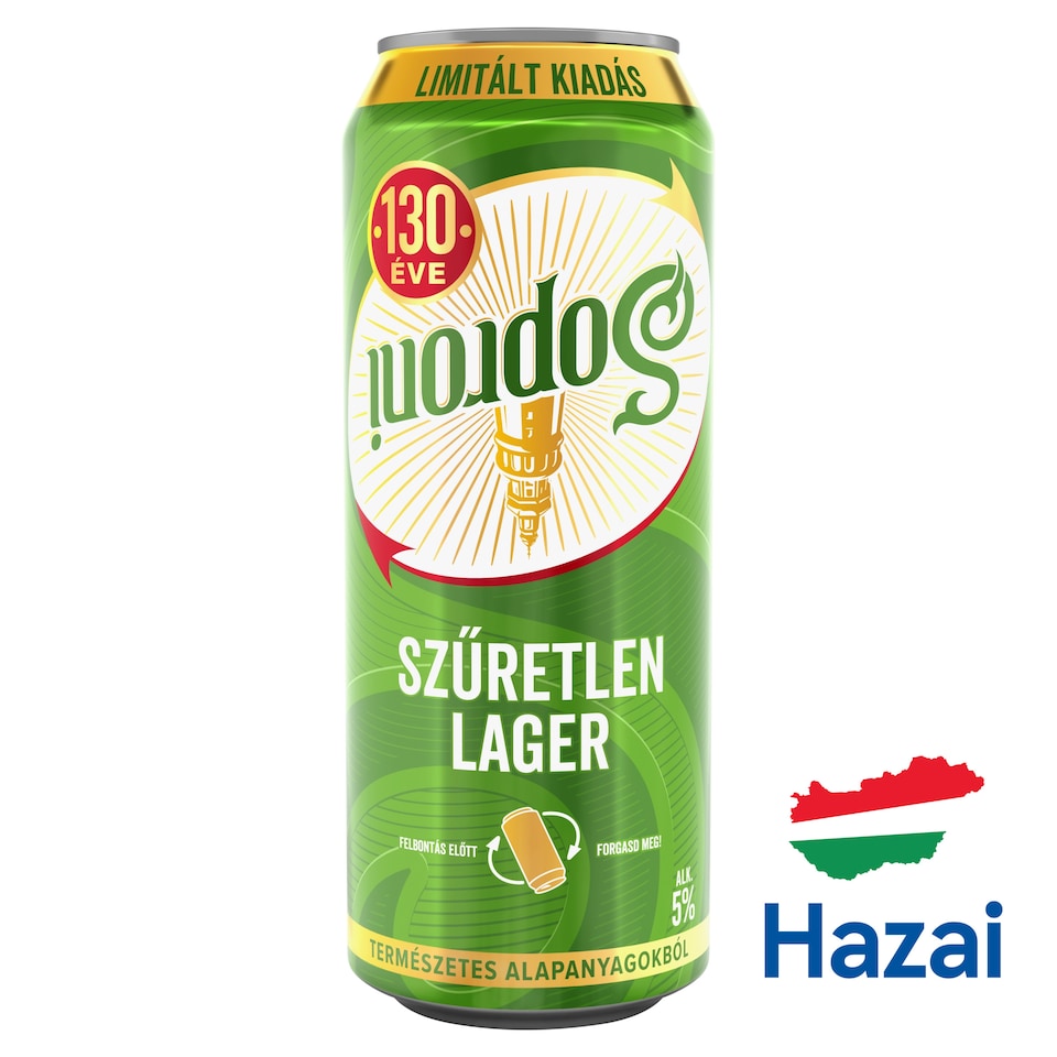 Soproni Unfiltered Lager Lager Beer 5% 500 ml