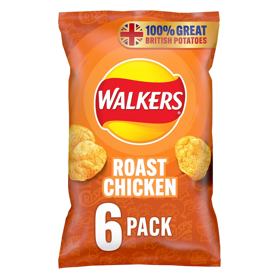 image 1 of Walkers Roast Chicken Multipack Crisps 6x25g