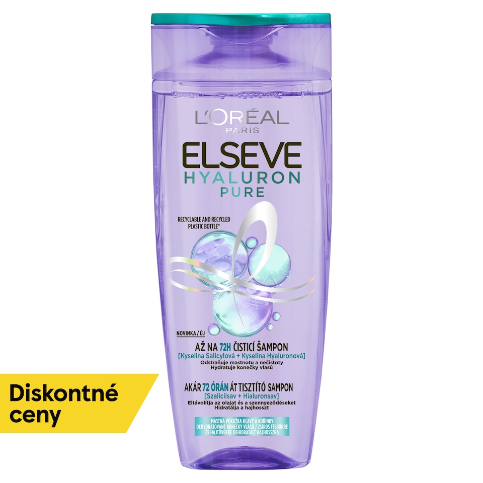 L'Oréal Paris Elseve Hyaluron Pure šampón, 400 ml
