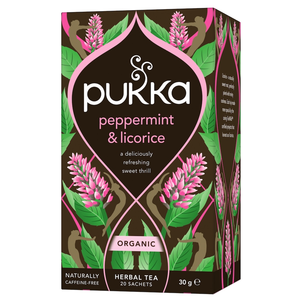 image 1 of Pukka Organic Peppermint & Licorice Mint Tea 20 Herbal Tea Bags 30g