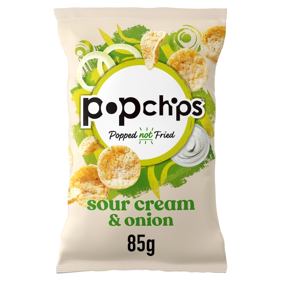 image 1 of Popchips Sour Cream & Onion Sharing Crisps 85g