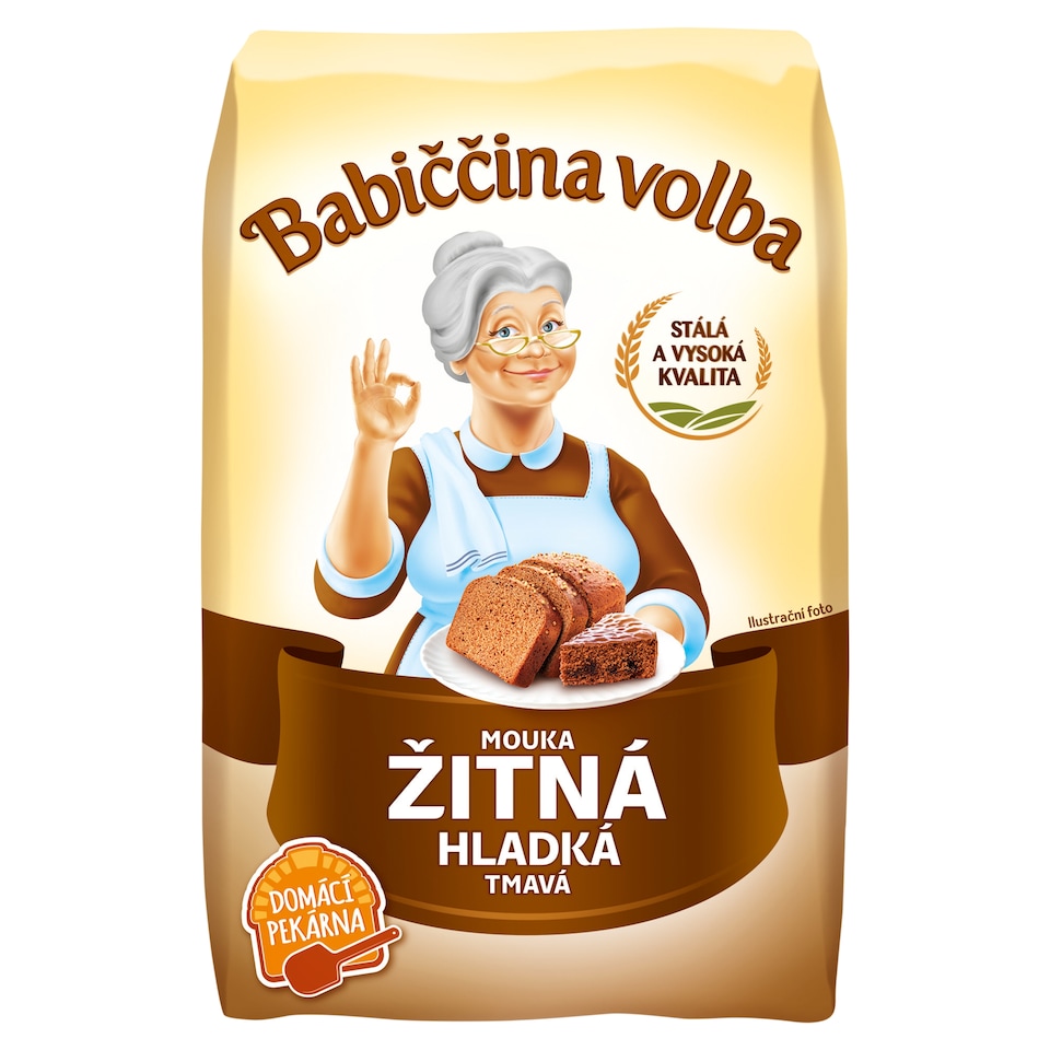Babiččina Volba Žitná mouka hladká tmavá 1kg
