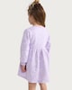 image 3 of F&F Girls Cotton Rich Floral Print Long Sleeved Dress in Multi Purple