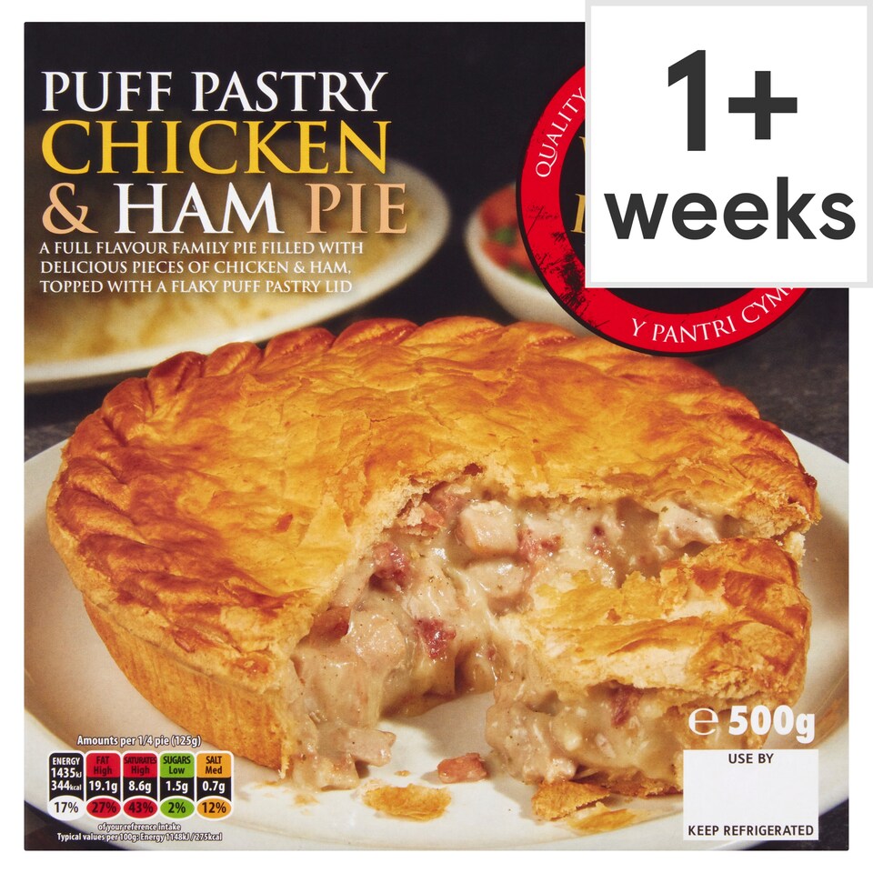 Welsh Pantry Chicken & Ham Family Pie 500G
