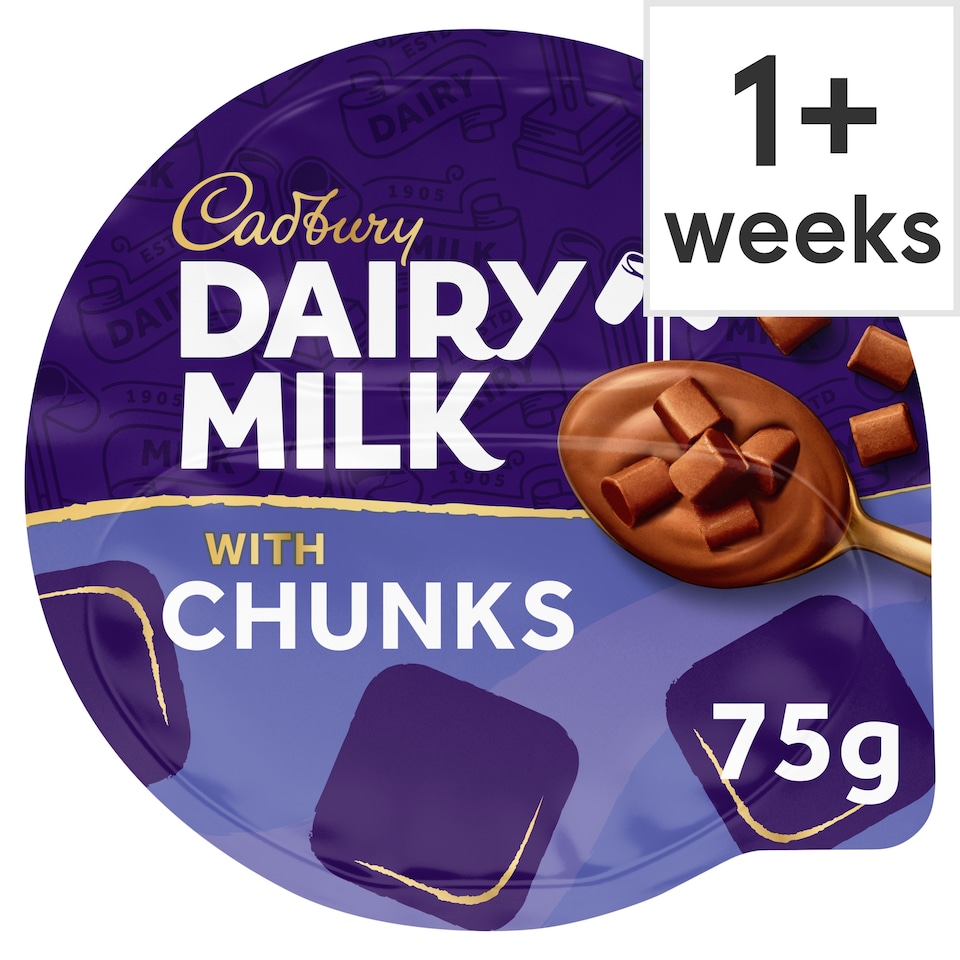 image 1 of Cadbury Dairy Milk Chunks Chocolate Dessert 75G