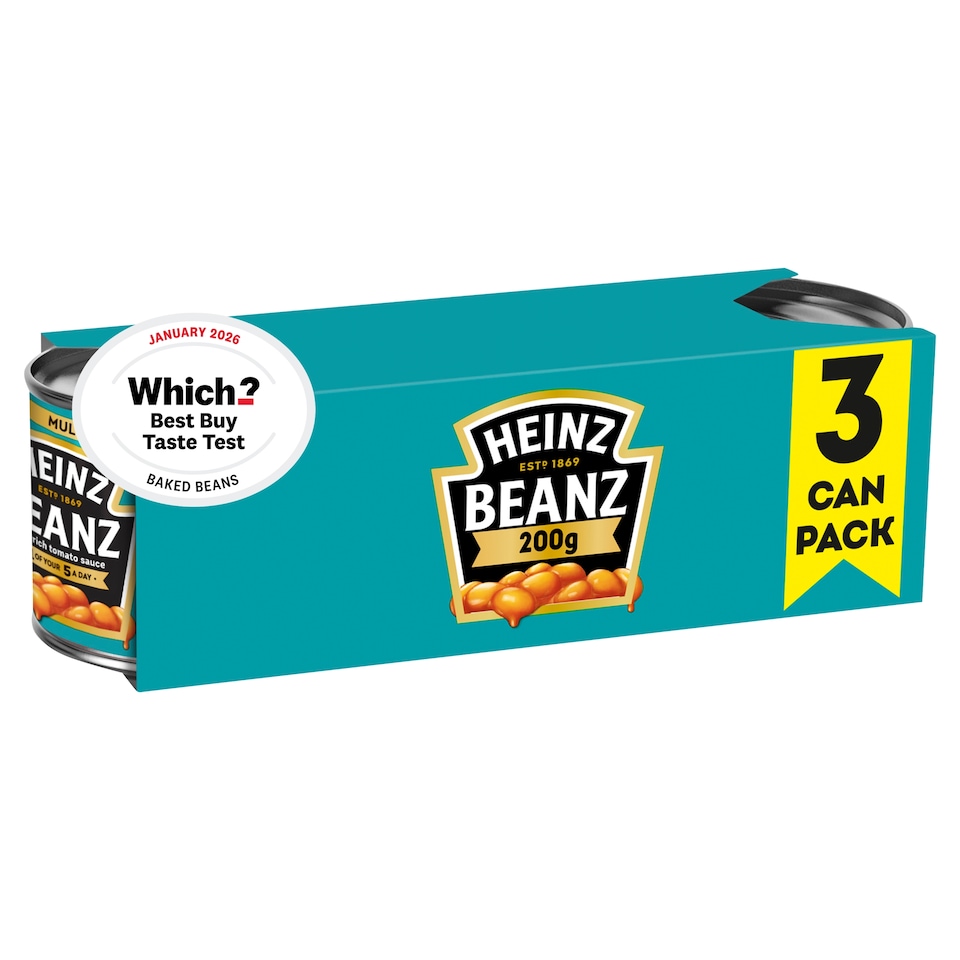 image 1 of Heinz Baked Beans In Tomato Sauce 3 X200g