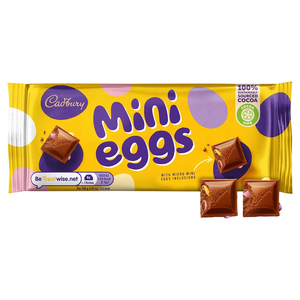 image 1 of Cadbury Mini Eggs Chocolate Bar 110G