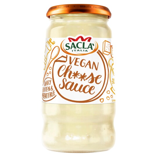 Sacla Vegan Cheese Flavoured White Sauce With Soya 350G Tesco Groceries