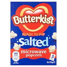 Butterkist Salted Microwave Popcorn 3X70g