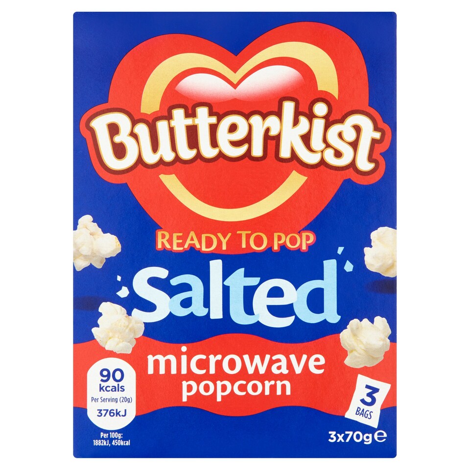 Butterkist Salted Microwave Popcorn 3X70g