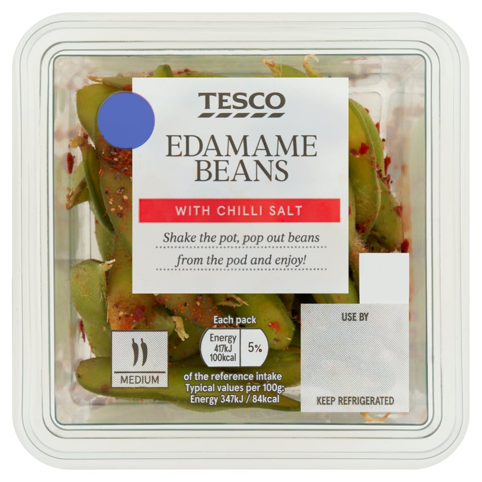 Tesco Edamame Beans with Chilli Salt 120g