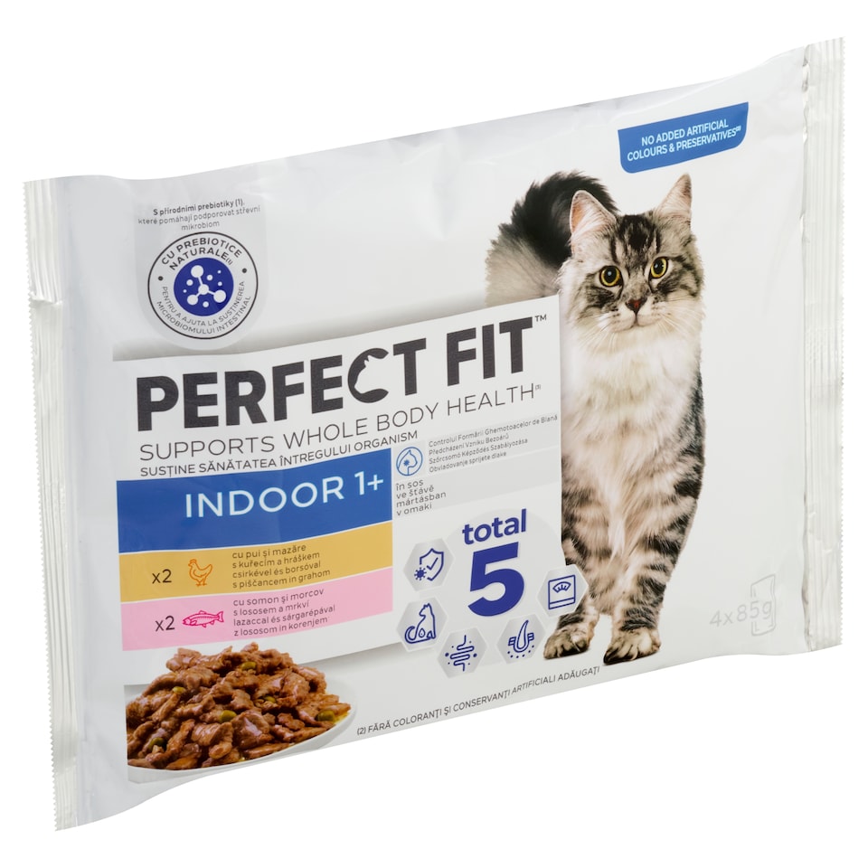 Obrázek 1 pro produkt Perfect Fit Indoor 1+ ve šťávě 4 x 85g (340g)
