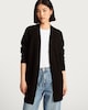 image 3 of F&F Patch Pocket Open Front Cardigan with Wool in Black